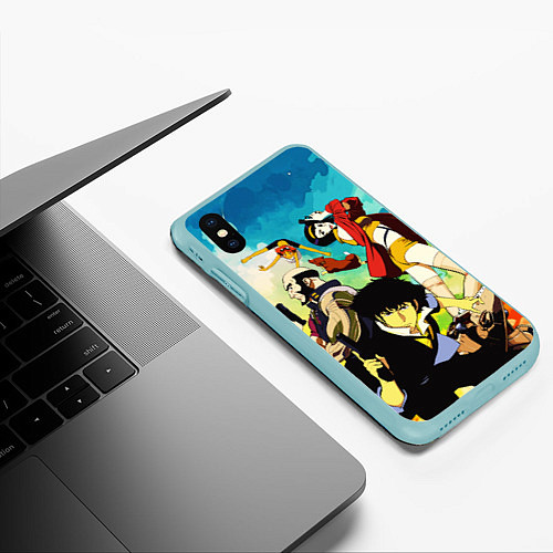 Чехол iPhone XS Max матовый Cowboy Bebop All / 3D-Мятный – фото 3