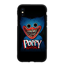 Чехол iPhone XS Max матовый Poppy Playtime, цвет: 3D-черный