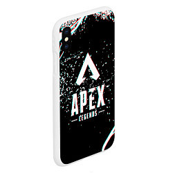 Чехол iPhone XS Max матовый APEX LEGENDS GLITCH, цвет: 3D-белый — фото 2