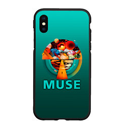 Чехол iPhone XS Max матовый The Resistance - Muse, цвет: 3D-черный