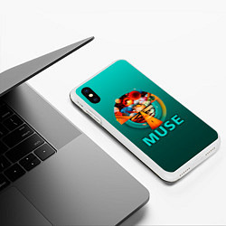 Чехол iPhone XS Max матовый The Resistance - Muse, цвет: 3D-белый — фото 2