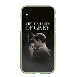 Чехол iPhone XS Max матовый 50 Shades of Grey 50 Оттенков Серого, цвет: 3D-салатовый