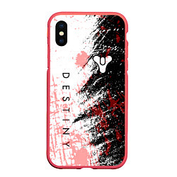 Чехол iPhone XS Max матовый Destiny Кровавые пятна, цвет: 3D-красный
