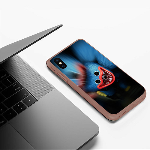 Чехол iPhone XS Max матовый ХАГИ ВАГИ, Я ТЕБЯ ПОЙМАЛ / 3D-Коричневый – фото 3