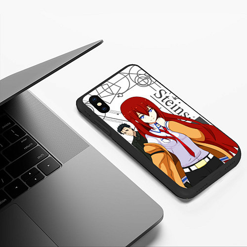 Чехол iPhone XS Max матовый Врата Штейна SteinsGate / 3D-Черный – фото 3