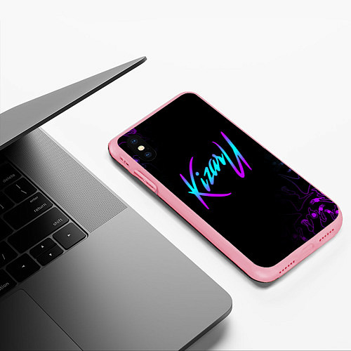 Чехол iPhone XS Max матовый КИЗАРУ НЕОН ЛОГО KIZARU NEON / 3D-Баблгам – фото 3