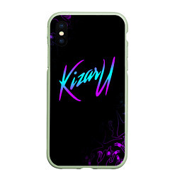 Чехол iPhone XS Max матовый КИЗАРУ НЕОН ЛОГО KIZARU NEON, цвет: 3D-салатовый