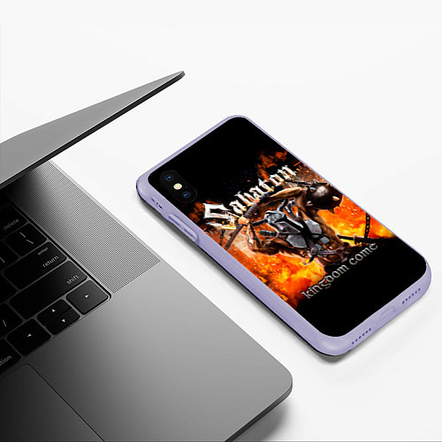 Чехол iPhone XS Max матовый Kingdom Come - Sabaton / 3D-Светло-сиреневый – фото 3