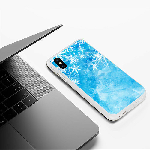 Чехол iPhone XS Max матовый Холодок / 3D-Белый – фото 3