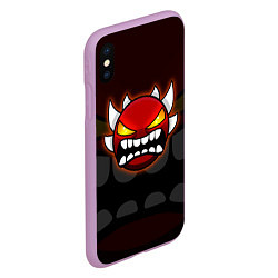 Чехол iPhone XS Max матовый Geometry Dash: Red Demon, цвет: 3D-сиреневый — фото 2