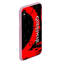 Чехол iPhone XS Max матовый GOD OF WAR СИМВОЛ КРАТОСА, цвет: 3D-розовый — фото 2