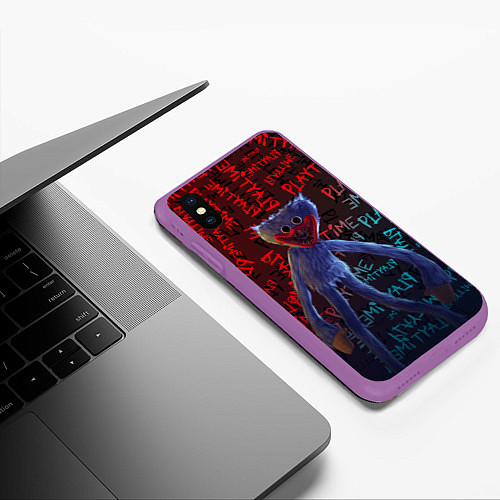 Чехол iPhone XS Max матовый HUGGY WUGGY / 3D-Фиолетовый – фото 3