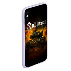 Чехол iPhone XS Max матовый SABATON - Steel Commanders, цвет: 3D-светло-сиреневый — фото 2