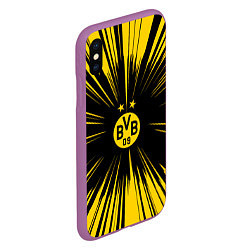 Чехол iPhone XS Max матовый Borussia Dortmund Crush Theme, цвет: 3D-фиолетовый — фото 2