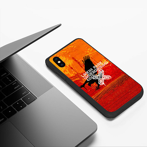 Чехол iPhone XS Max матовый Linkin Park - Underground 4 0 / 3D-Черный – фото 3