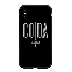 Чехол iPhone XS Max матовый Coda - Led Zeppelin, цвет: 3D-черный