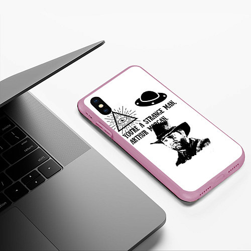 Чехол iPhone XS Max матовый Yes, im crazy! / 3D-Розовый – фото 3