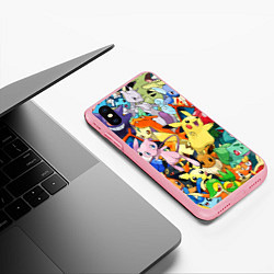 Чехол iPhone XS Max матовый АНИМЕ, ПОКЕМОНЫ ВСЕ ПЕРСОНАЖИ POKEMON, цвет: 3D-баблгам — фото 2