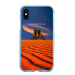 Чехол iPhone XS Max матовый Led Zeppelin коллекционное, цвет: 3D-голубой