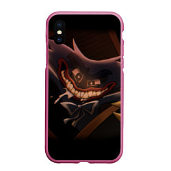 Чехол iPhone XS Max матовый ЗЛОЙ ХАГГИ ВАГГИ - POPPY PLAYTIME, цвет: 3D-малиновый
