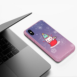 Чехол iPhone XS Max матовый Happy New Year 2022 Сat 1, цвет: 3D-розовый — фото 2