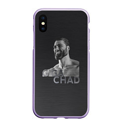 Чехол iPhone XS Max матовый Giga Chad, цвет: 3D-светло-сиреневый