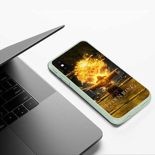 Чехол iPhone XS Max матовый Elden Ring - Маг / 3D-Салатовый – фото 3
