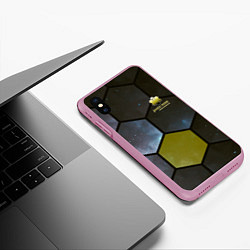 Чехол iPhone XS Max матовый JWST space cell theme, цвет: 3D-розовый — фото 2