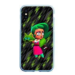 Чехол iPhone XS Max матовый Lola brawlstars game, цвет: 3D-голубой