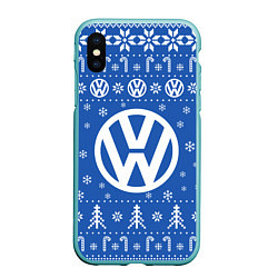 Чехол iPhone XS Max матовый Volkswagen Новогодний