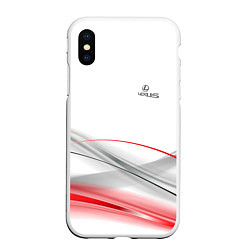 Чехол iPhone XS Max матовый Lexus white theme, цвет: 3D-белый