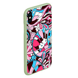 Чехол iPhone XS Max матовый Краски Жизни, цвет: 3D-салатовый — фото 2