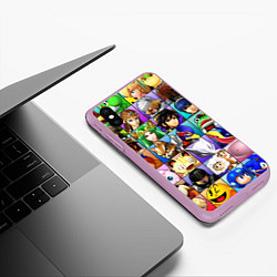 Чехол iPhone XS Max матовый SUPER SMASH ALL HEROES СУПЕР СМАШ БРОС, цвет: 3D-сиреневый — фото 2