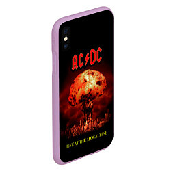 Чехол iPhone XS Max матовый Live at the Apocalypse - ACDC, цвет: 3D-сиреневый — фото 2