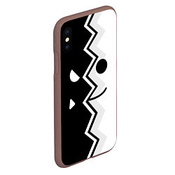 Чехол iPhone XS Max матовый GEOMETRY DASH GOOD & BAD SMILE DEMON, цвет: 3D-коричневый — фото 2