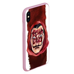 Чехол iPhone XS Max матовый BELLA CIAO БУМАЖНЫЙ ДОМ - LA CASA DE PAPEL, цвет: 3D-розовый — фото 2