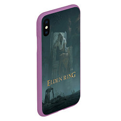 Чехол iPhone XS Max матовый Elden ring - Владыка на троне, цвет: 3D-фиолетовый — фото 2