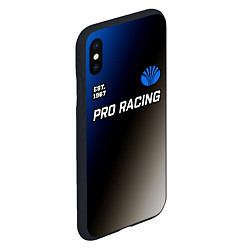 Чехол iPhone XS Max матовый ДЭУ Est 1967 - Pro Racing, цвет: 3D-черный — фото 2