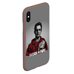 Чехол iPhone XS Max матовый LA CASA DE PAPEL - БУМАЖНЫЙ ДОМ СЕРИАЛ, цвет: 3D-коричневый — фото 2