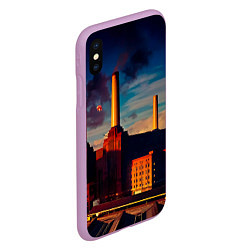 Чехол iPhone XS Max матовый Animals - Pink Floyd, цвет: 3D-сиреневый — фото 2