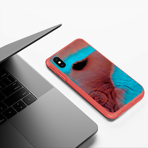 Чехол iPhone XS Max матовый Meddle - Pink Floyd / 3D-Красный – фото 3