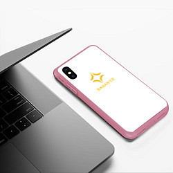 Чехол iPhone XS Max матовый Crypto banana, цвет: 3D-малиновый — фото 2