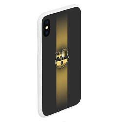 Чехол iPhone XS Max матовый Barcelona Gold-Graphite Theme, цвет: 3D-белый — фото 2