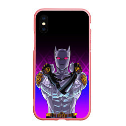 Чехол iPhone XS Max матовый JOJO KILLER QUEEN КОРОЛЕВА УБИЙЦА FIRE STYLE, цвет: 3D-баблгам