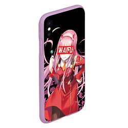 Чехол iPhone XS Max матовый 02, ZERO TWO, DARLING IN THE FRANXX, цвет: 3D-сиреневый — фото 2