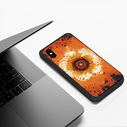 Чехол iPhone XS Max матовый Оранжевый взрыв - коллекция Путешествие - Хуф и Ся, цвет: 3D-черный — фото 2