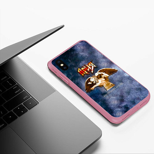 Чехол iPhone XS Max матовый Беспечный ангел - Ария / 3D-Малиновый – фото 3