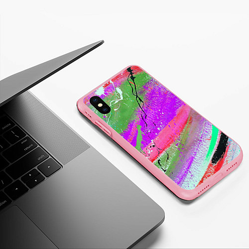 Чехол iPhone XS Max матовый Красочный взрыв / 3D-Баблгам – фото 3