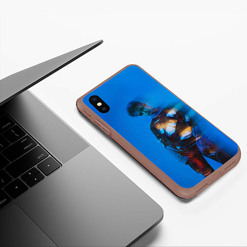 Чехол iPhone XS Max матовый Модный GONE Fludd / 3D-Коричневый – фото 3