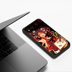 Чехол iPhone XS Max матовый Genshin Impact - Xinyan, цвет: 3D-черный — фото 2